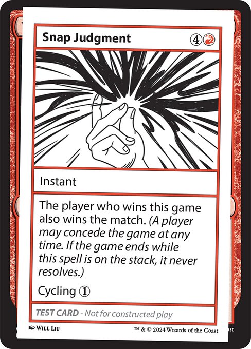 Snap Judgment [Playtest]