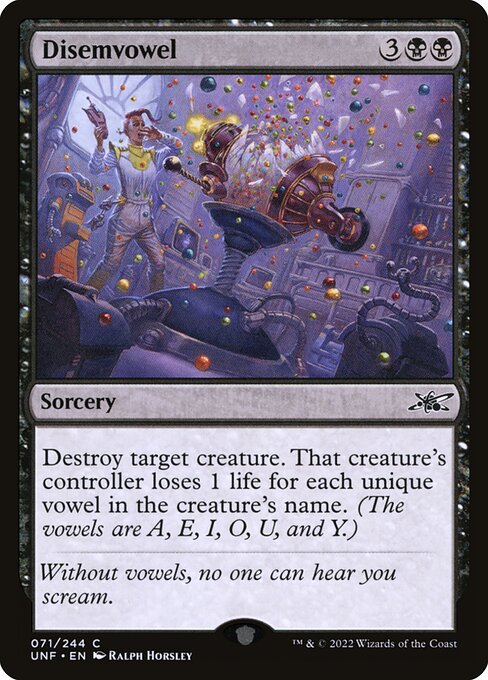 Disemvowel [Foil]