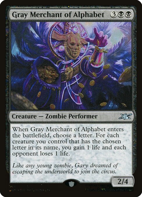 Gray Merchant of Alphabet [Galaxy Foil]