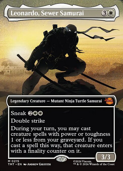 Leonardo, Sewer Samurai [Borderless Silhouette Foil]