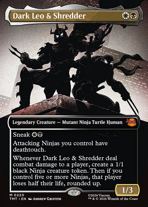 Dark Leo & Shredder [Borderless Silhouette Foil]