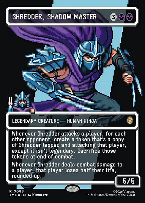 Shredder, Shadow Master [Borderless Pixel Surge Foil]