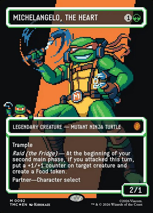 Michelangelo, the Heart [Borderless Pixel Surge Foil]