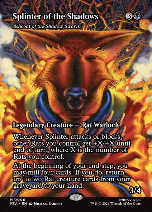 Splinter of the Shadows (Ashcoat of the Shadow Swarm) [Borderless Foil]