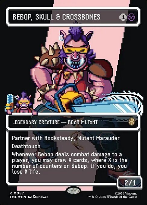 Bebop, Skull & Crossbones [Borderless Pixel Surge Foil]