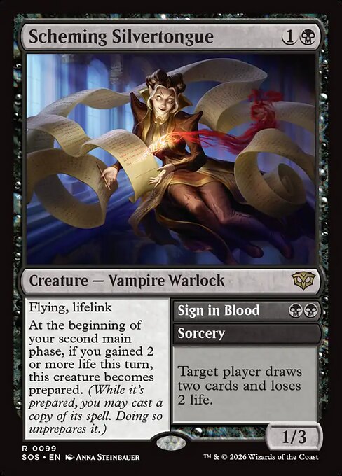 Scheming Silvertongue // Sign in Blood [Foil]