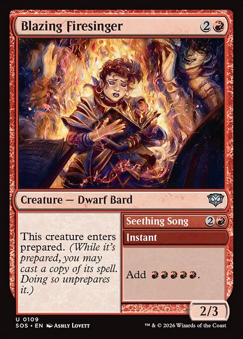 Blazing Firesinger // Seething Song [Foil]