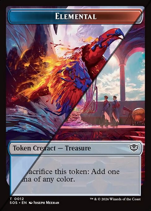 Elemental Token  // Treasure Token TSOS  [Foil]