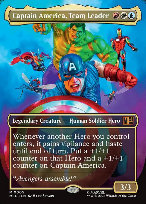 Captain America, Team Leader [Borderless Foil]