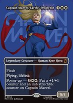 Captain Marvel, Earth's Protector [Borderless Logo]