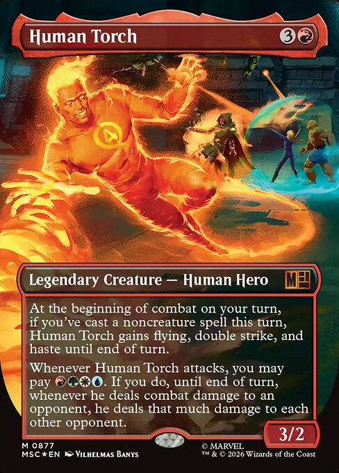 Human Torch [Borderless Surge Foil]