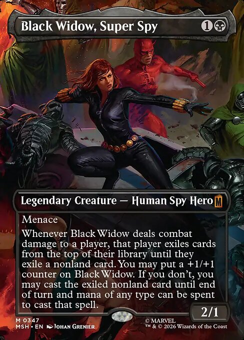 Black Widow, Super Spy [Borderless Scene Foil]