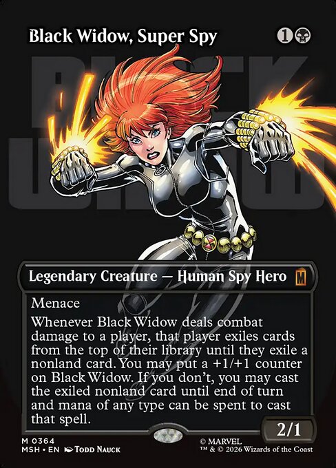 Black Widow, Super Spy [Borderless Logo Foil]