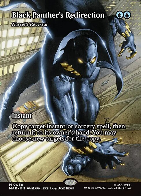 Black Panther's Redirection (Narset's Reversal) [Borderless Source Material Foil]