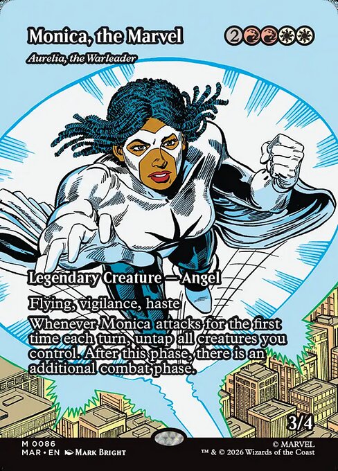 Monica, the Marvel (Aurelia, the Warleader) [Borderless Source Material Foil]