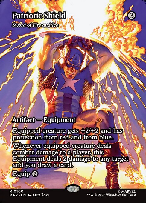Patriotic Shield (Sword of Fire and Ice) [Borderless Source Material]