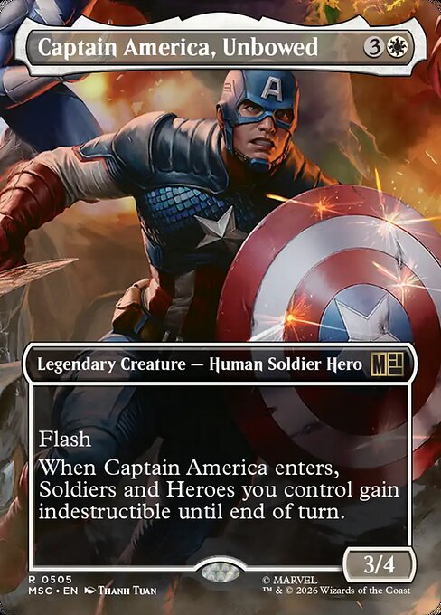 Captain America, Unbowed [Borderless Scene Foil]