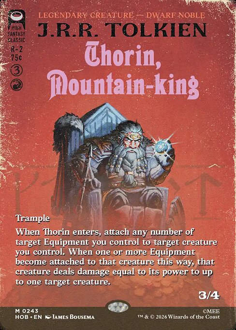 Thorin, Mountain-king [Book Cover Foil]