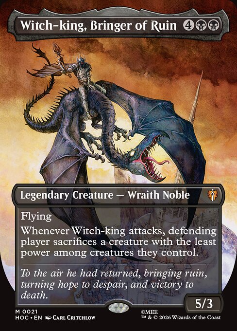 Witch-king, Bringer of Ruin [Borderless Classic Artist Foil]
