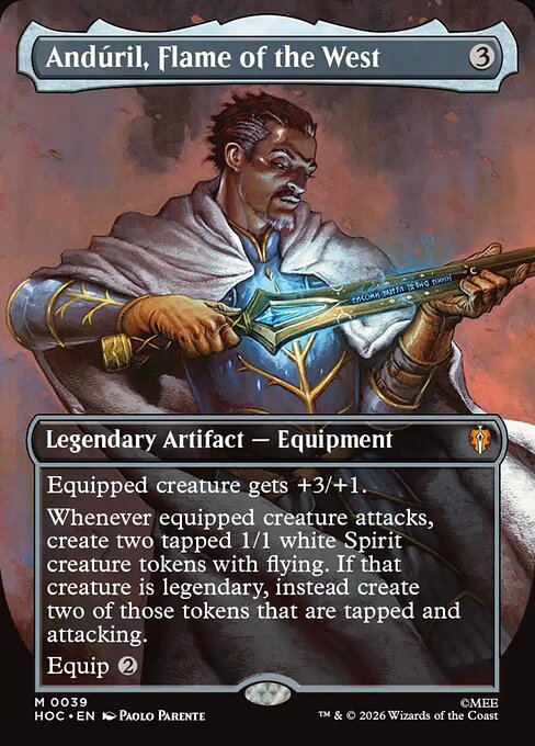 Andúril, Flame of the West [Borderless Classic Artist Foil]