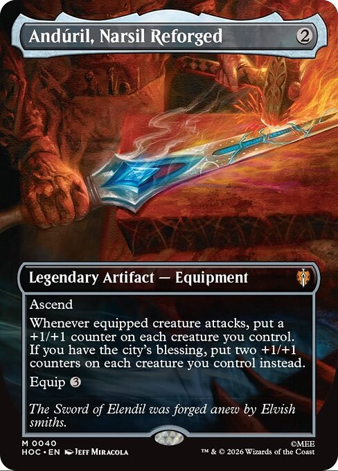 Andúril, Narsil Reforged [Borderless Classic Artist Foil]
