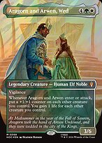 Aragorn and Arwen, Wed [Borderless Classic Artist Surge Foil]