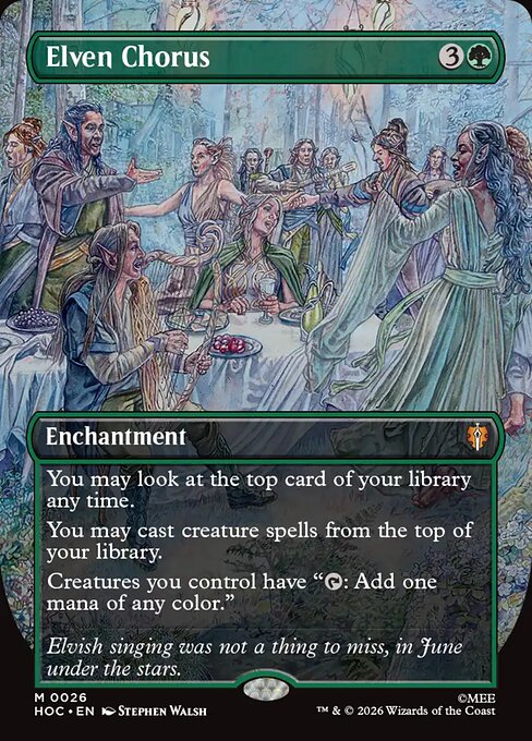 Elven Chorus [Borderless Classic Artist Foil]