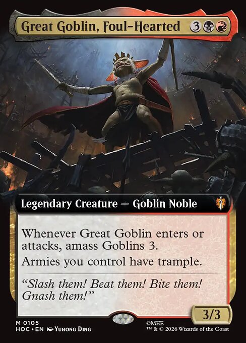 Great Goblin, Foul-Hearted [Extended Artwork Foil]