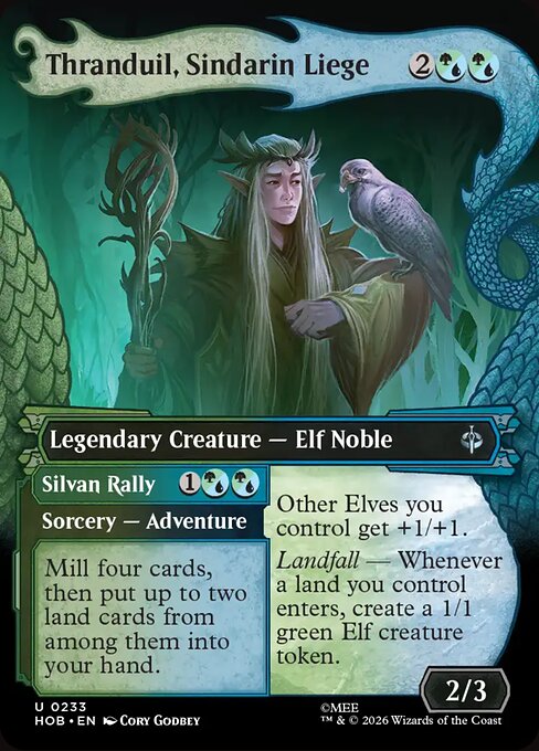 Thranduil, Sindarin Liege // Silvan Rally [Dragon Hoard Frame Foil]