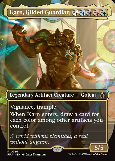 Karn, Gilded Guardian [Borderless Foil]