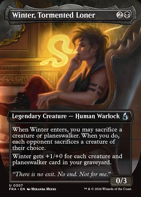 Winter, Tormented Loner [Borderless Foil]