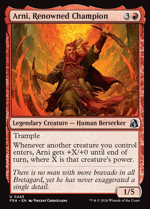 Arni, Renowned Champion [Foil]