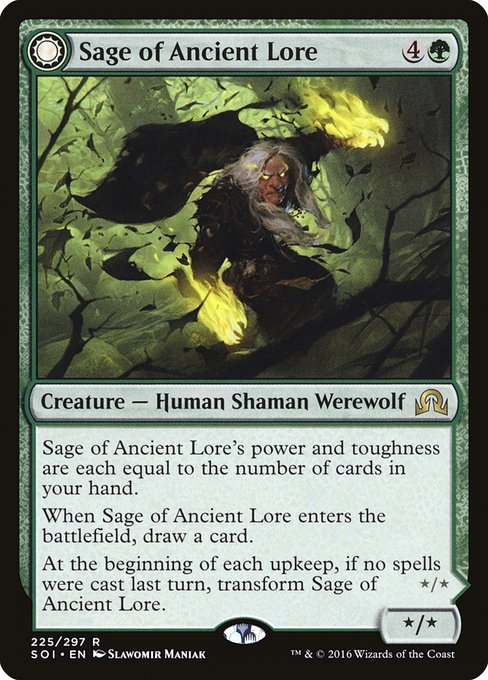 Sage of Ancient Lore // Werewolf of Ancient Hunger [Foil]