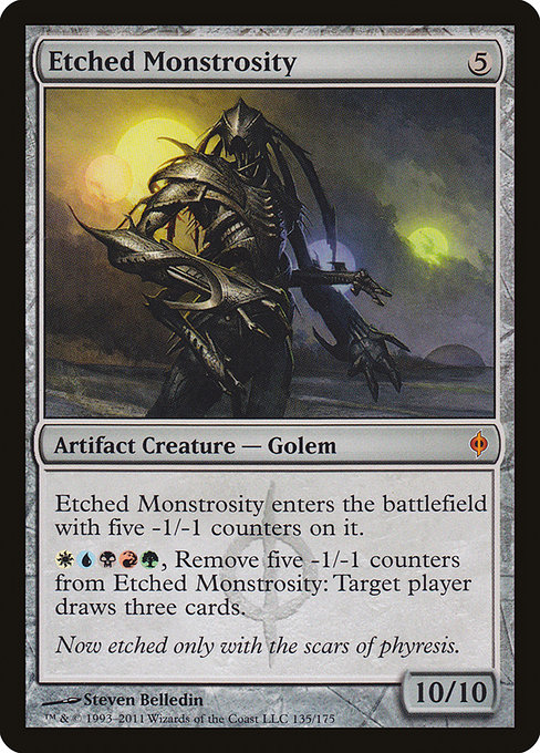 Etched Monstrosity [Phyrexian Foil]