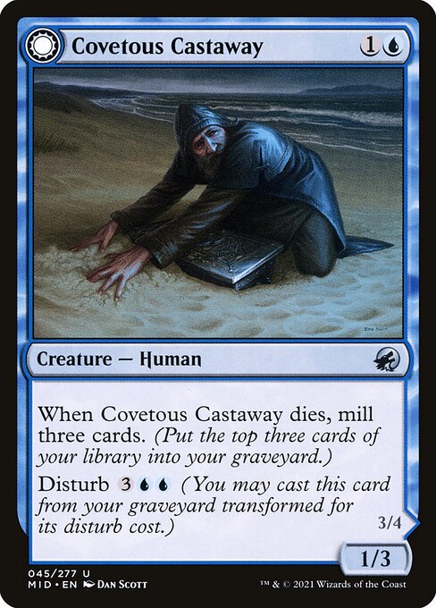 Covetous Castaway // Ghostly Castigator [Foil]