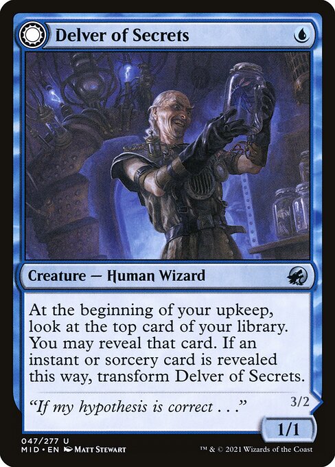 Delver of Secrets // Insectile Aberration [Foil]