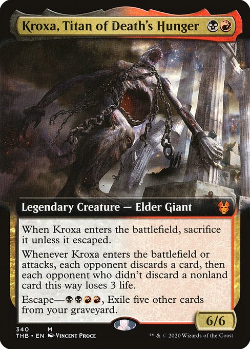 Kroxa, Titan of Death's Hunger [Extended Artwork Foil]