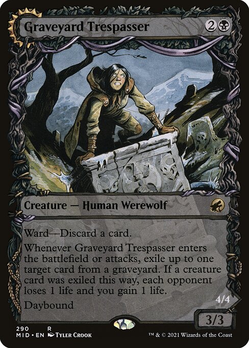 Graveyard Trespasser // Graveyard Glutton [Showcase Foil]