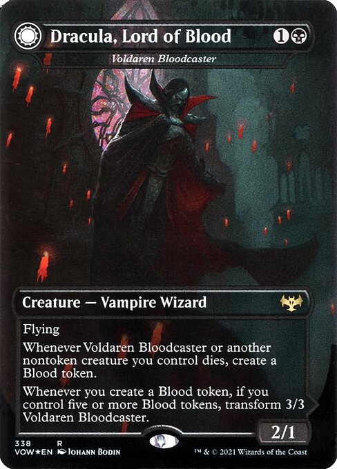 Voldaren Bloodcaster // Bloodbat Summoner [Borderless]
