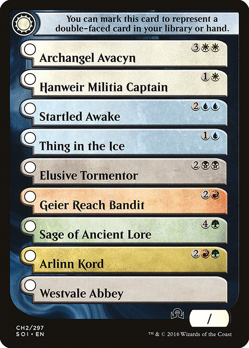 Shadows Over Innistrad Checklist 2 Token TSOI