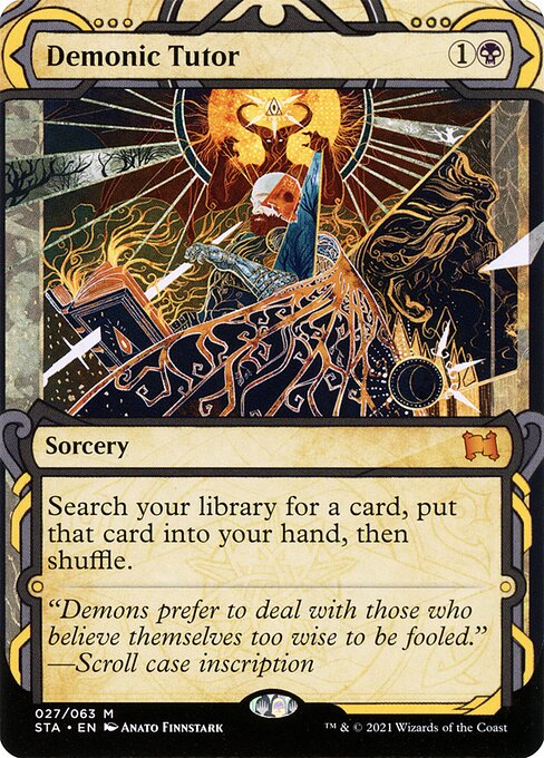 Demonic Tutor [Borderless Etched Foil]