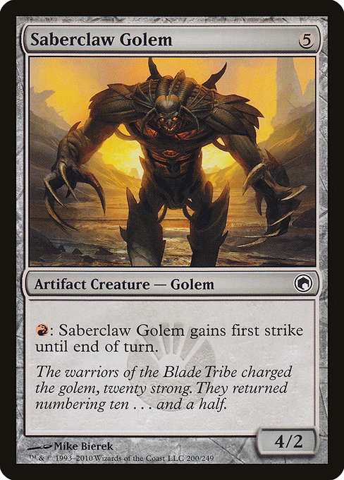 Saberclaw Golem [Foil]