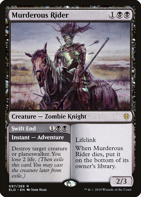 Murderous Rider // Swift End [Foil]