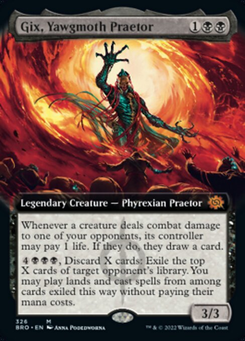 Gix, Yawgmoth Praetor [Extended Artwork]