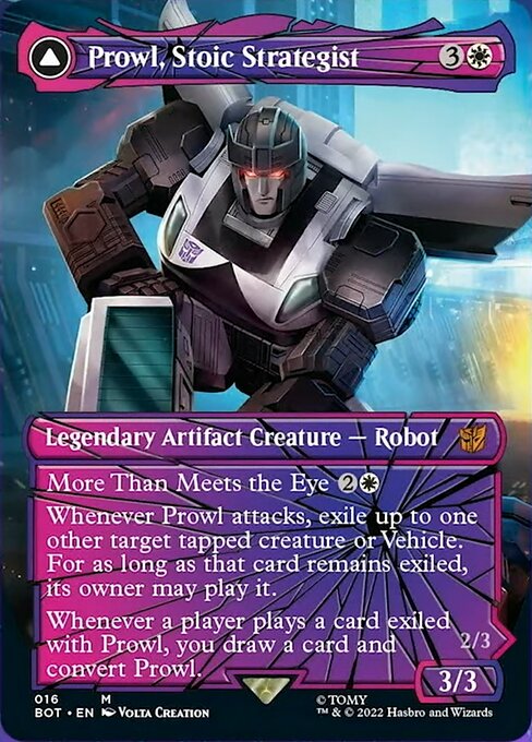 Prowl, Stoic Strategist // Prowl, Pursuit Vehicle [Borderless Showcase Foil]