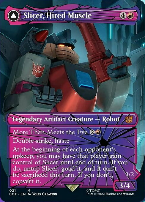 Slicer, Hired Muscle // Slicer, High-Speed Antagonist [Borderless Showcase Foil]