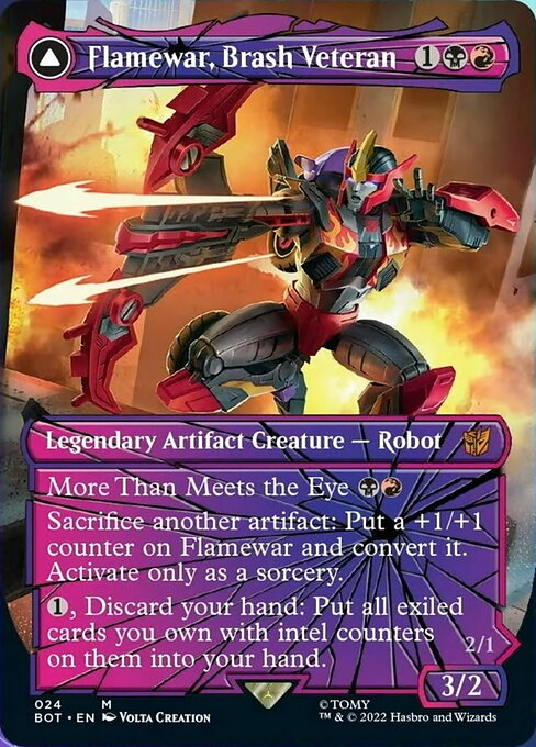 Flamewar, Brash Veteran // Flamewar, Streetwise Operative [Borderless Showcase]