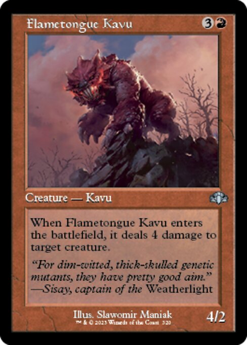 Flametongue Kavu [Showcase Retro Frame Foil]