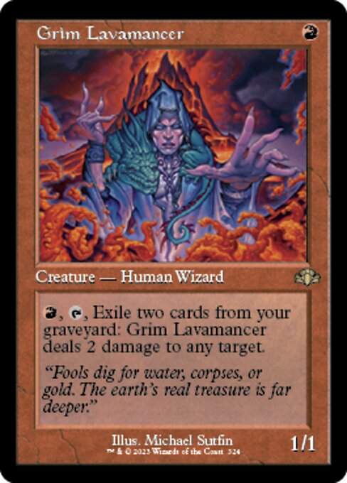 Grim Lavamancer [Showcase Retro Frame Foil]