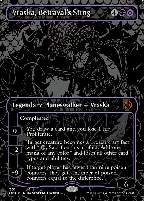 Vraska, Betrayal's Sting [Borderless Foil]